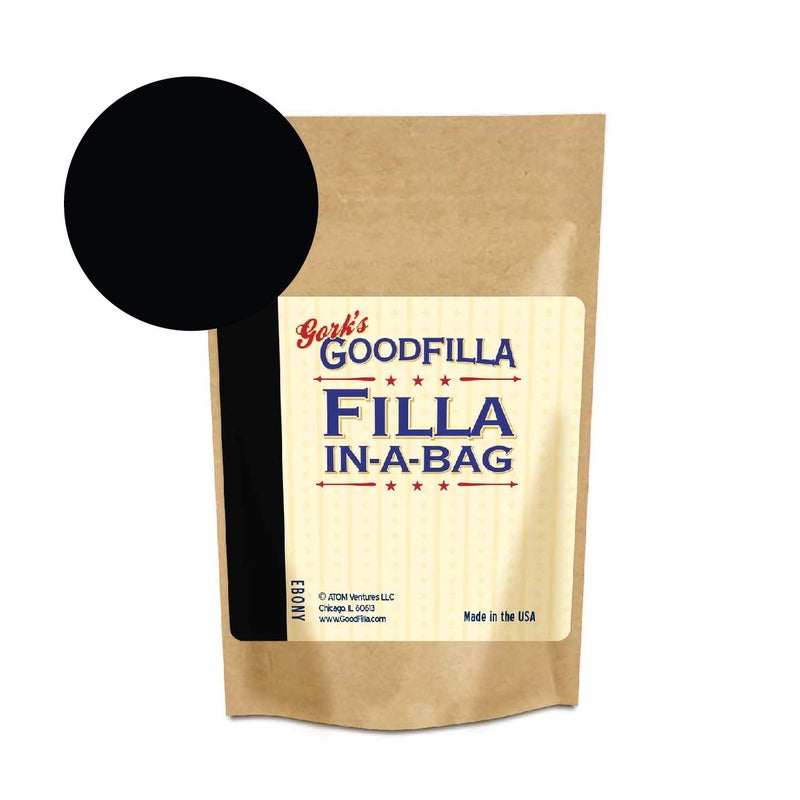 GoodFIlla Ebony, 4 oz, Wood and Grain Filler powder, Stainable, Paintable, Sandable, Versatile | Zero Waste - Image 1